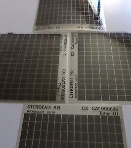 n°h358 lot 4 microfiche citroen cx 00686 05/78 DPA86