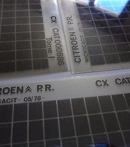 n°h358 lot 4 microfiche citroen cx 00686 05/78 DPA86