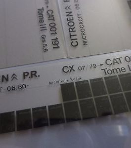 n°h362 lot 4 microfiche citroen cx 001191 06/80 DPA86