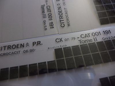 n°h362 lot 4 microfiche citroen cx 001191 06/80 DPA86
