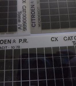 n°h354 lot 4 microfiche citroen cx 00686 10/78 DPA86