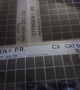 n°h355 lot 4 microfiche citroen cx 00686 03/79 DPA86