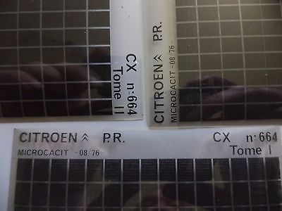 n°h346 lot 3 microfiche citroen cx 664 08/76 DPA86