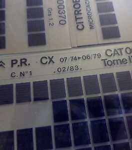 n°h361 lot 4 microfiche citroen cx 000370 02/83 DPA86