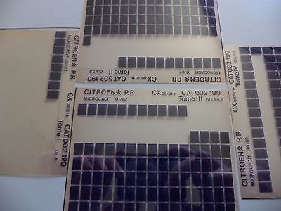 n°h342 lot 4 microfiche citroen cx 002190 07/81 DPA86