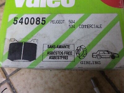 n°gd560 jeu plaquette av peugeot 504 540085 valeo neuf DPA86