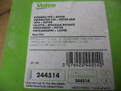 n°gd115 tete delco doigt opel ascona corsa kadett manta 244514 valeo neuve DPA86