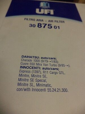 n°r192 lot 6 filtre air innocenti bertone 552421300 3087501 neuf DPA86