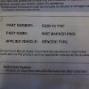 n°ma454 lot 2 enjoliveur repetiteur mazda 3 g22bv3770f neuf DPA86