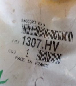 n°v419 raccord eau moteur citroen xantia 1.9D 1.9DT 1307hv neuf DPA86
