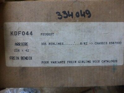 n°gd607 kit frein peugeot 305 kdf044 ferodo neuf DPA86