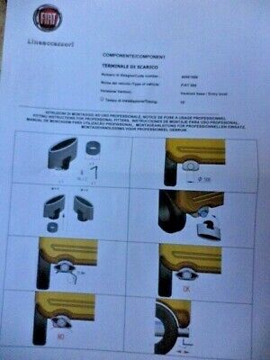 n°fg5 embout echappement chrome fiat 500 5091688 neuf DPA86