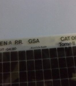 n°r223 lot 3 microfiche citroen GSA n°1180 DPA86