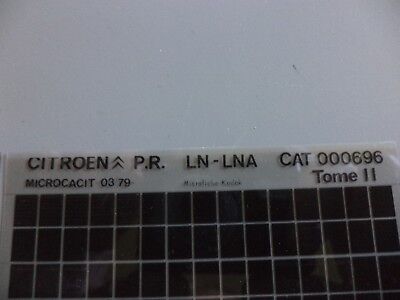 n°r238 lot 2 microfiche citroen LN LNA  n°696 DPA86