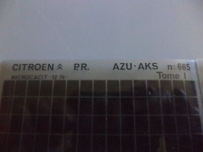 n°r230 lot 2 microfiche citroen 2cv AZU AKS  n°665 DPA86