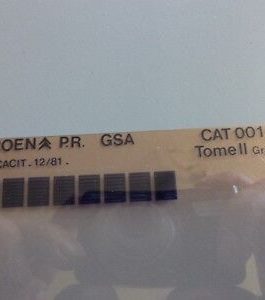 n°r225 lot 3 microfiche citroen GSA n°1182 DPA86
