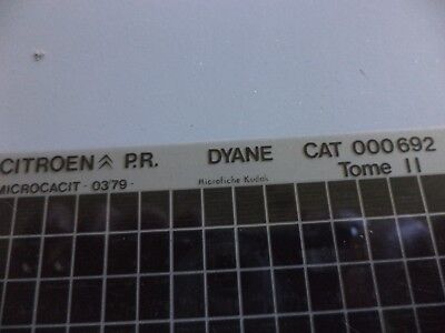 n°r245 lot 2 microfiche citroen DYANE  n°692 DPA86