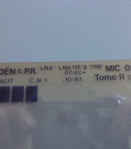 n°r232 lot 3 microfiche citroen LNA 11e 11re  n°1150 DPA86