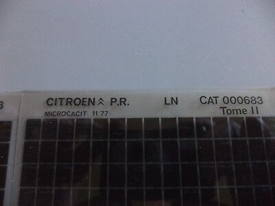 n°r235 lot 2 microfiche citroen LN   n°683 DPA86
