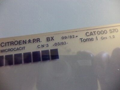 n°r220 lot 3 microfiche citroen bx n°570 DPA86