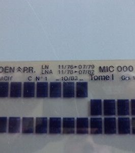n°r233 lot 2 microfiche citroen LN LNA  n°154 DPA86