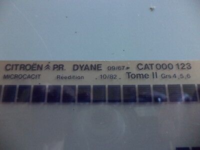 n°r241 lot 3 microfiche citroen DYANE  n°123 DPA86