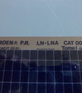 n°r237 lot 2 microfiche citroen LN LNA  n°151 DPA86