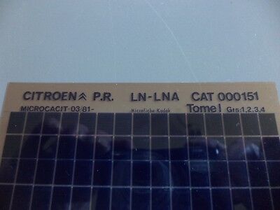 n°r237 lot 2 microfiche citroen LN LNA  n°151 DPA86