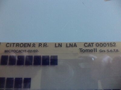 n°r236 lot 2 microfiche citroen LN LNA  n°152 DPA86