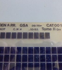 n°r226 lot 3 microfiche citroen GSA n°1183 DPA86