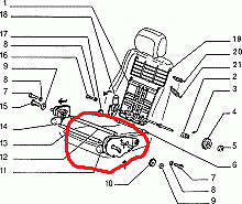 n°k53 reglage siege electrique lancia thema fiat croma 82447279 neuf DPA86