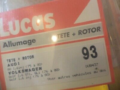 n°gd339 gd487 tete delco doigt Volkswagen golf GTI dub437 lucas neuf DPA86