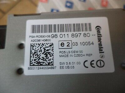 n°ca27 autoradio citroen DS4 1609262980 1613842480 9801189780 neuf DPA86