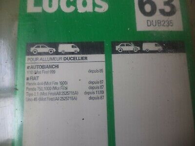 n°gd123 tete delco doigt lancia y10 panda uno dub235 lucas neuve DPA86