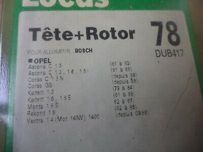 n°gd125 tete delco doigt opel ascona corsa manta dub417 lucas neuve DPA86