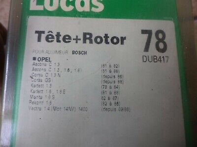 n°gd126 tete delco opel ascona corsa manta dub417 lucas neuve DPA86
