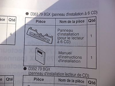 n°ma21 ma79 facade autoradio cd mazda d35279bgx neuf DPA86