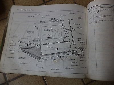 n°h252 catalogue pieces citroen ami 6 1961 1965 n°486 DPA86