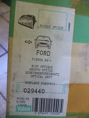 n°gd198 phare avd ford fiesta 1 029440 valeo neuf DPA86