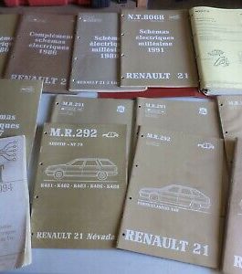 n°rn39 lot catalogue renault r21 mr291 mr292 DPA86
