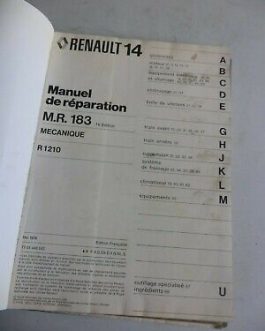 n°rn50 catalogue renault r14 mr183 DPA86