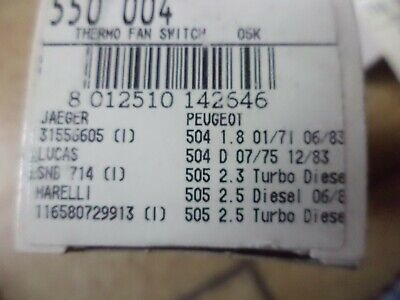 n°nc243 sonde radiateur peugeot 504 505 550004 neuve DPA86