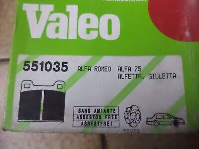 n°gd674 jeu plaquette av alfa 75 alfetta giulietta 551035 valeo neuve DPA86