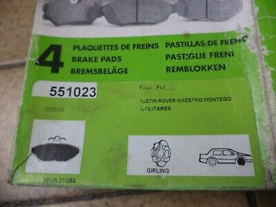 n°gd679 jeu plaquette av austin maestro montego 551023 valeo neuf DPA86