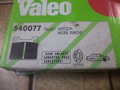 n°gd676 jeu plaquette av talbot horison rancho bagheera 540077 valeo neuf DPA86
