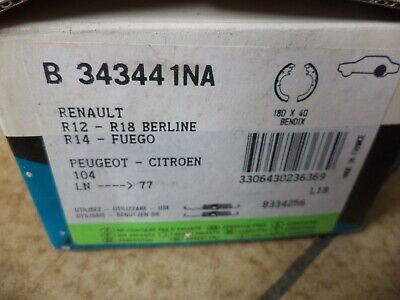 n°gd344 jeu machoire frein renault r12 r14 r18 fuego lna 343441na bendix DPA86