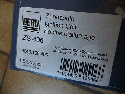 n°6ce15 bobine beru chrysler new yorker zs406 neuve 0040100406 DPA86