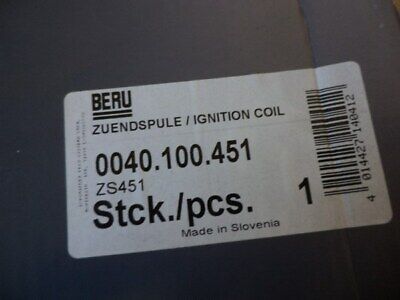 n°6ce12 bobine beru opel omega vectra zs451 neuve 0040100451 7ce134 DPA86