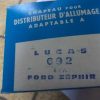 n°6ce24 tete delco allumage ford  zephyr 692 neuve DPA86