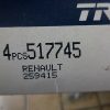 n°gd248 lot soupape renault inconnu 517745 trw259415 neuve DPA86